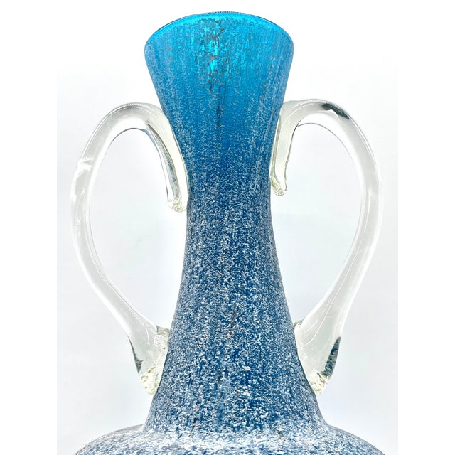 Large Etruscan Style A Scavo Murano Glass Amphora Vase, 1960s For Sale - Image 13 of 18