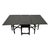 An antique farmhouse chopping (slågbord) table from Sweden, finished in black. The table has two extendable wings (66 cm...