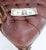 Pair Burgundy Leather Queen Anne Tufted Upholstery Walnut Armchairs MINT For Sale - Image 14 of 17