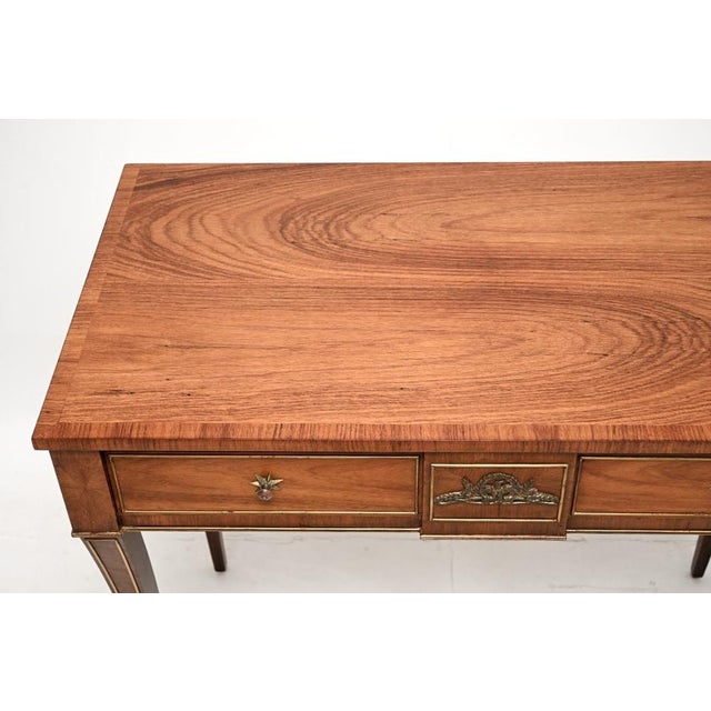 Late 19th Century Antique Empire French Walnut Console Table, 1870s For Sale - Image 5 of 10