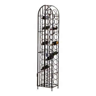 Mid-Century French Polished Iron Forty Four Bottle Wine Cellar Rack Cage For Sale