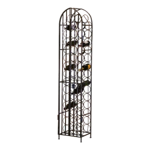 Mid-Century French Polished Iron Forty Four Bottle Wine Cellar Rack Cage