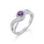 Amethyst Engagement Promise Ring • Twist Shank Cocktail Ring • Us 7 For Sale - Image 6 of 6