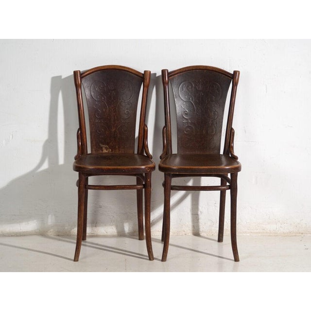 Antique Bentwood Chairs, Central Europe, 1900s, Set of 2 For Sale - Image 5 of 11