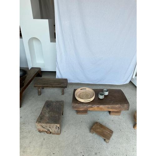 Stool in Organic Monoxyl Raw Asian Teak For Sale - Image 5 of 18