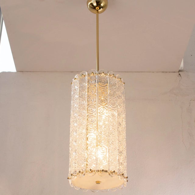 Italian Pendant in Murano Crystal Glass with Circles Textures, 1990s For Sale - Image 11 of 12