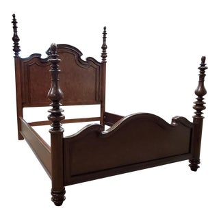 Thomasville Furniture Hills of Tuscany Dark Rustico King Lucca Poster Bed For Sale