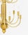 Mid-Century Modern Brass 16-Branch Chandelier, with two rows of eight branches. 42" H x 20" Diameter. Provenance: From a...