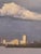 Sloan's Lake by Diego Glazer | Oil on Panel City skyline reflected in a lake at dusk. For Sale