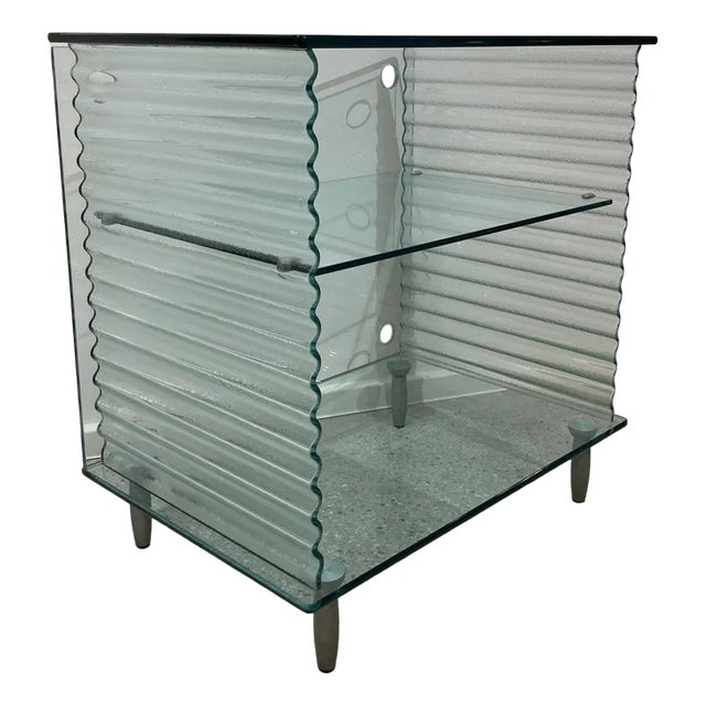 Onda Series Glass Media Cabinet by Ron Arad for Fiam, Italy, 1980s For Sale