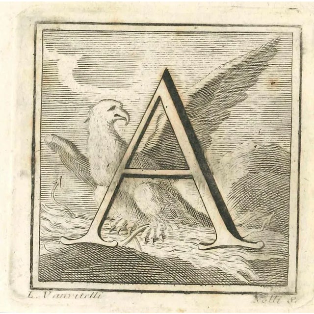 Letter of the Alphabet A, from the series "Antiquities of Herculaneum", is an etching on paper realized by Luigi...