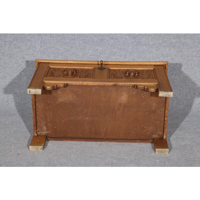 Renaissance Style Chest in Oak, 1940s For Sale - Image 14 of 18
