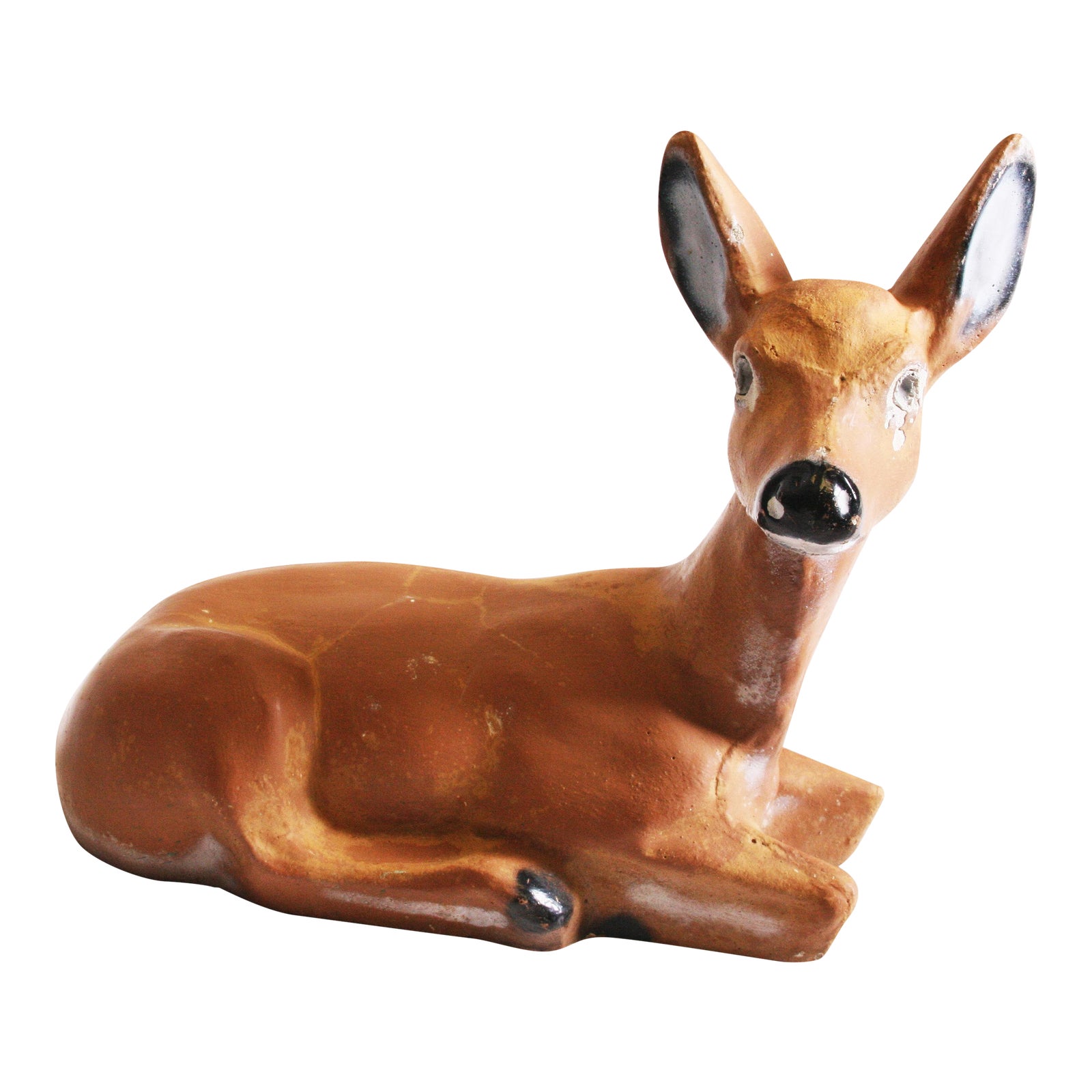 Vintage Weathered Concrete Deer Statue Chairish