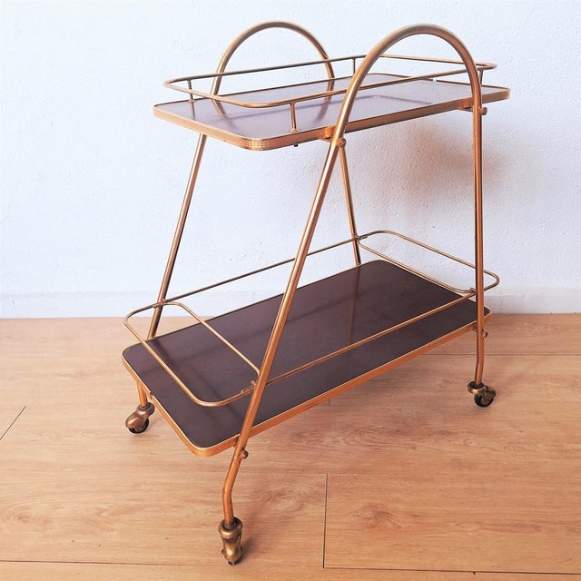 Two-Tier Vintage Serving Trolley, 1950s For Sale - Image 13 of 13