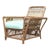 Vintage Coastal Palecek President’s Stick Rattan Lounge Chair For Sale