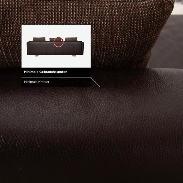 Model 6300 4-Seater Sofa in Brown Leather from Rolf Benz For Sale - Image 10 of 16