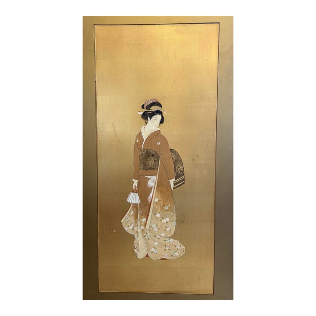 Large Japanese Screen/Panel Art For Sale