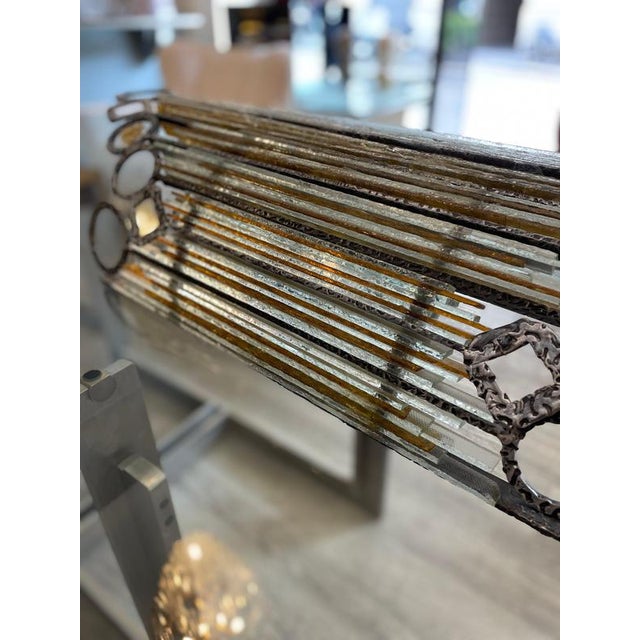 Wall Lamp in Iron and Glass, Italy, 1960s For Sale - Image 10 of 12