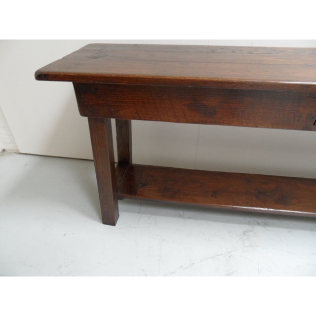 Vintage Oak Side Table, 1920s For Sale - Image 10 of 13