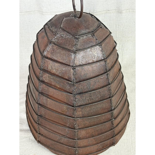 Early 20th Century Hand Crafted Metal Skep / Beehive Form For Sale - Image 5 of 10