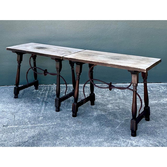 Wood Vintage 19th Century Side Tables - A Pair For Sale - Image 7 of 12