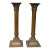 Vintage Patinated Neoclassical Corinthian Fluted Column Candlesticks - a Pair For Sale
