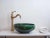 Ceramic Handmade Green Ceramic Round Bathroom Sink - TerraFez For Sale - Image 7 of 11