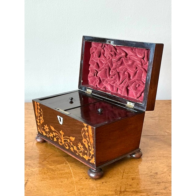 19th Century Vintage Boho 19th Century Marquetry Box For Sale - Image 5 of 7