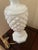 Antique Deco Milk Glass Lamp For Sale - Image 4 of 6