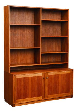 Mid-Century Bookcase in Teak and Pine