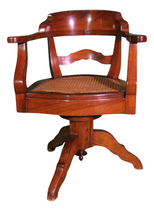 Victorian Swivel Chair with Mesh Seat, 1860