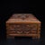 Brown Vintage Chinese Hardwood Box | Carved Lotus Motif Ten-Drawer Storage Chest For Sale - Image 8 of 9
