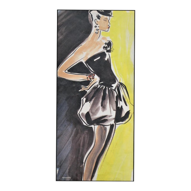 1987 French Fashion Print-Givenchy, Matted For Sale
