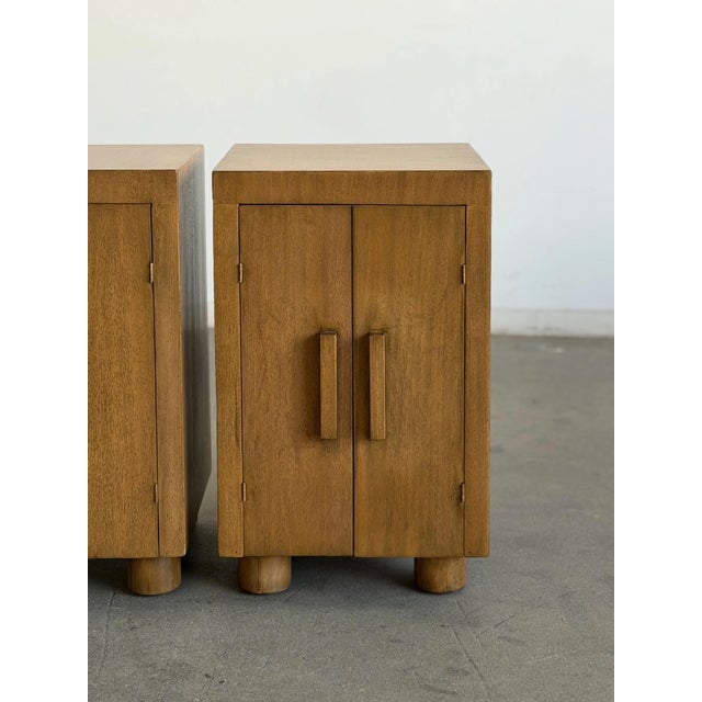 Vintage White Oak Modernist Nightstands - Pair For Sale - Image 4 of 12