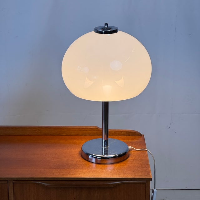 Mid-Century Modern Szarvasi White Table Lamp, 1960s For Sale - Image 3 of 9