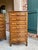 1950s Pair Vintage French Chests 7 Drawer Semainier Louis XV Style Carved Oak For Sale - Image 5 of 18