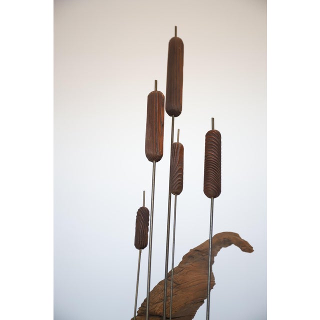 Midcentury Cat Tail and Driftwood Witco Style Sculpture For Sale - Image 9 of 14