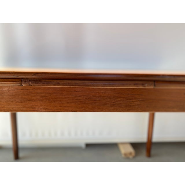 Vintage Teak Dining Table with Extension Leaves For Sale - Image 5 of 14