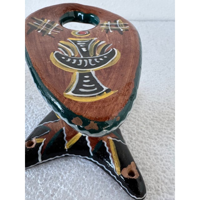 Mid-Century Modern Majolica Ceramic Hangers from Deruta, Italy, 1960s, Set of 2 For Sale - Image 3 of 18