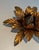 Wall or ceiling lights with flowers in gilded metal in the style of Maison Jansen For Sale - Image 6 of 12