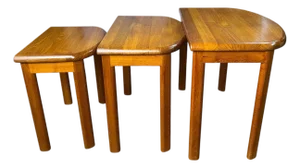Danish Solid Teak Nesting Tables by Salling Stolefabrik - Set of 3