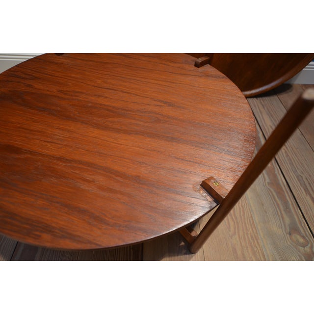 Purple Teak Tray Side Table, Sweden, 1960s For Sale - Image 8 of 10