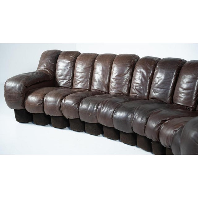 Textile DS-600 Modular Sofa attributed to Berger, Peduzzi, Vogt & Ulrich for de Sede, 1970s, Set of 12 For Sale - Image 7 of 10