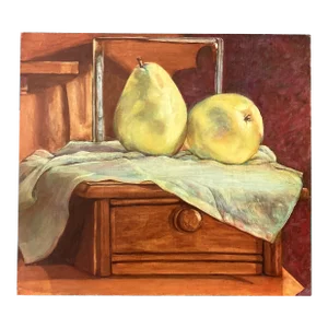 Contemporary Original Expressionist Still Life With Pears Painting