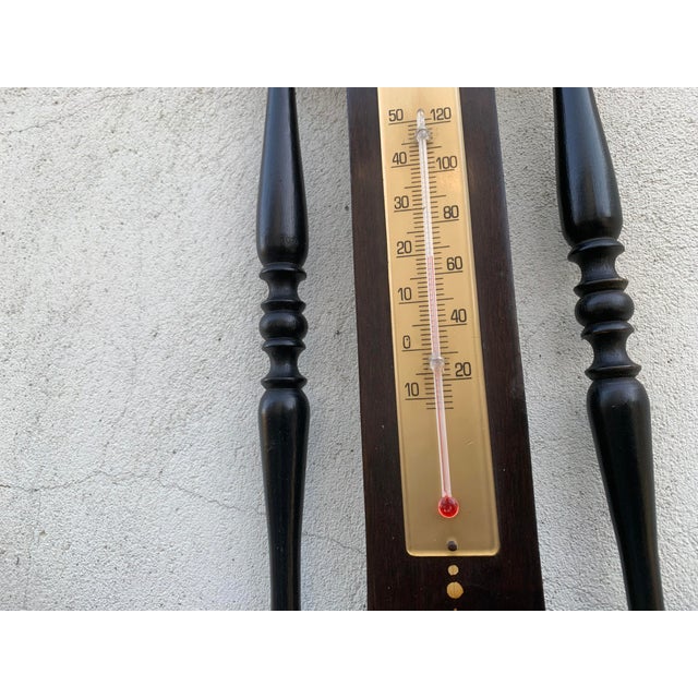 Vintage Barometer / Thermometer / Igrometer in Wood For Sale - Image 12 of 18