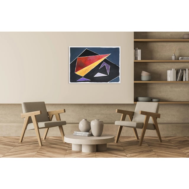 2021 "Futuristic Constructivist Geometry" Abstract Acrylic Painting by Natalia Roman For Sale In Miami - Image 6 of 8