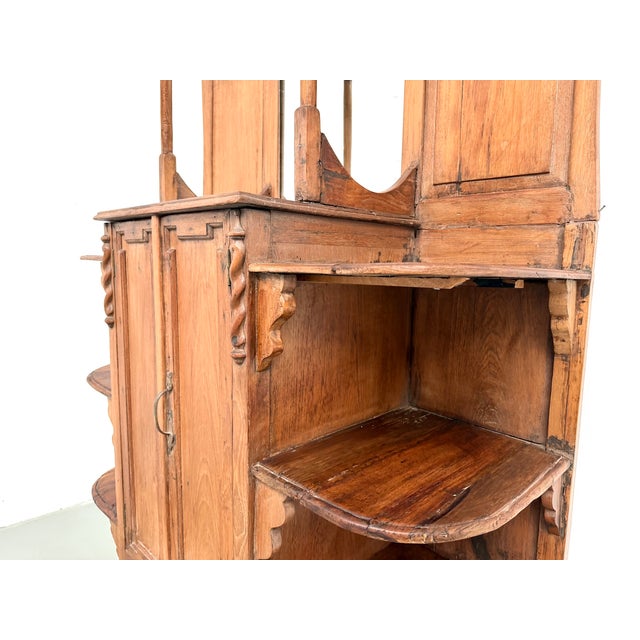 Folk Art Sideboard Cabinet in Oak, 1900 For Sale - Image 5 of 18