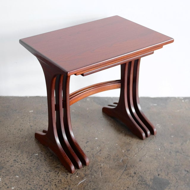G-Plan "Fresco" Rosewood Set of 3 Nesting Tables | Chairish