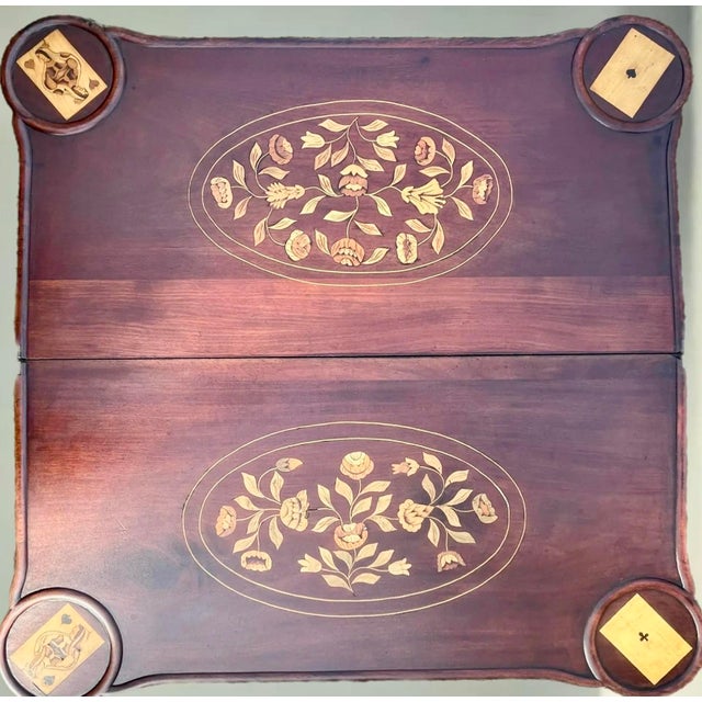 Mid 18th Century 18th C. Dutch Marquetry Game Table For Sale - Image 5 of 11