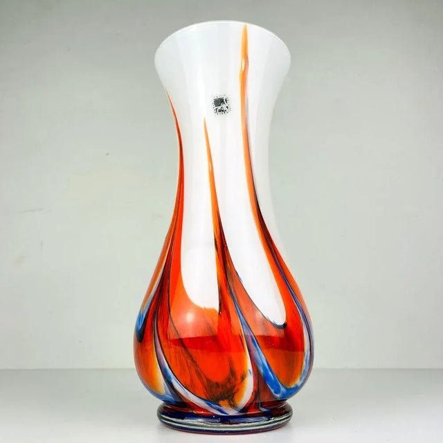 Hand-Cut Murano Glass Vase by Carlo Moretti, Italy, 1970s For Sale - Image 13 of 13